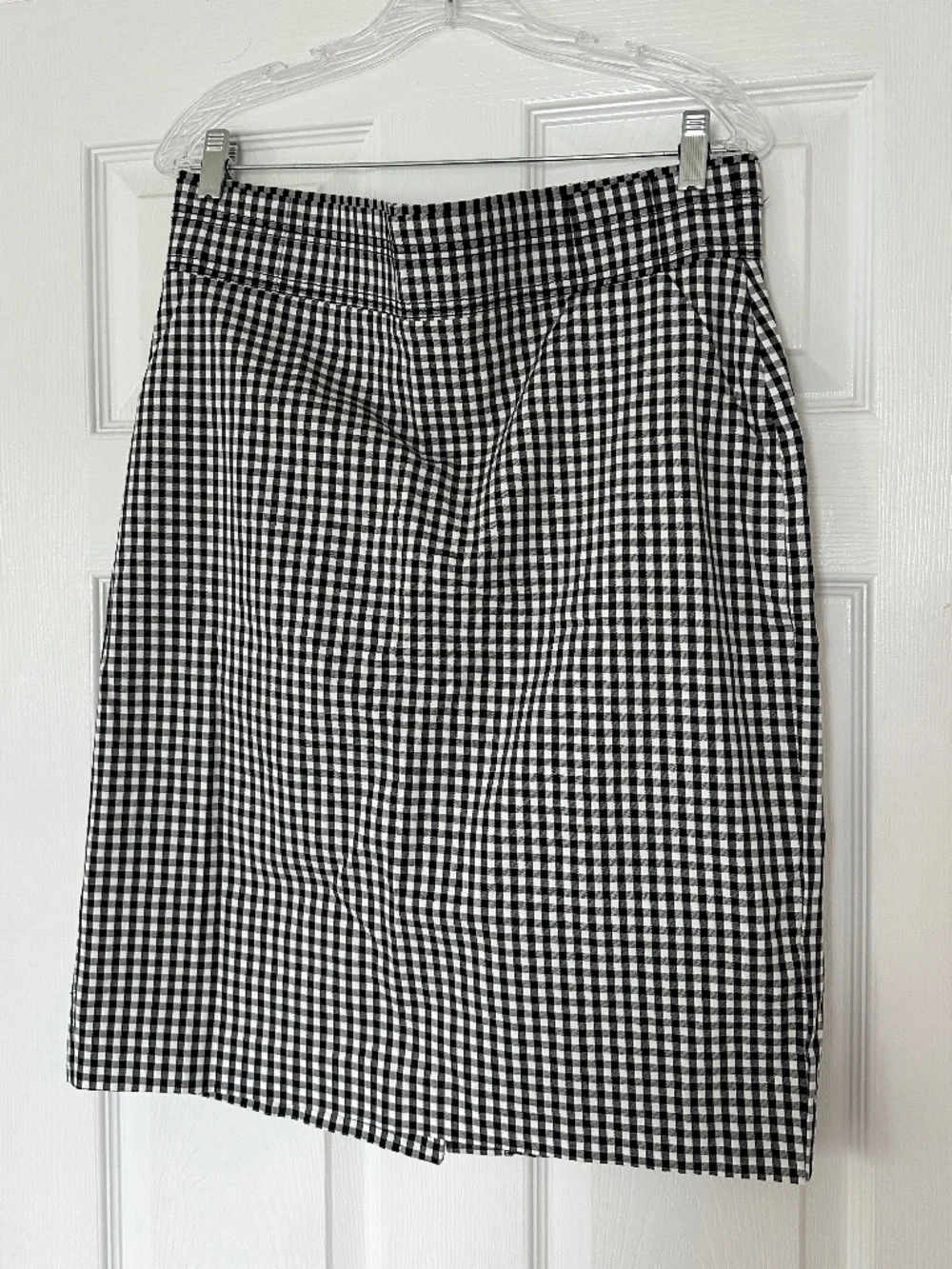 Ann Taylor Black and White Gingham Pencil Skirt Size 12